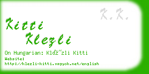 kitti klezli business card